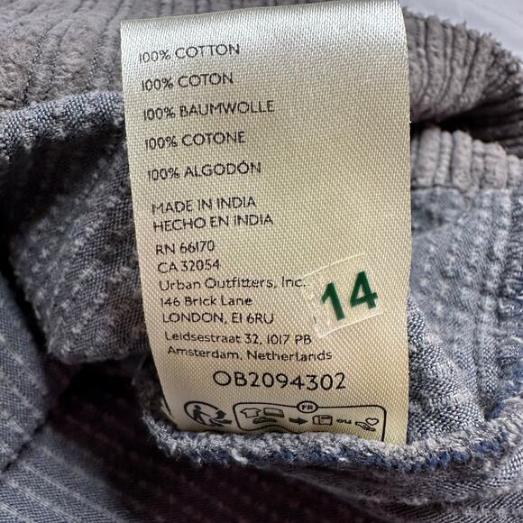 Sz 4 NWT Free People The Other Side Corduroy Midi Dress Gray Boho Cottage Belted - Picture 7 of 10